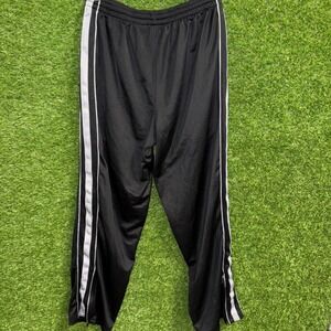 Starter Mens Black Track Pants‎ M (32-34) Side Stripe Athleisure Warm Up